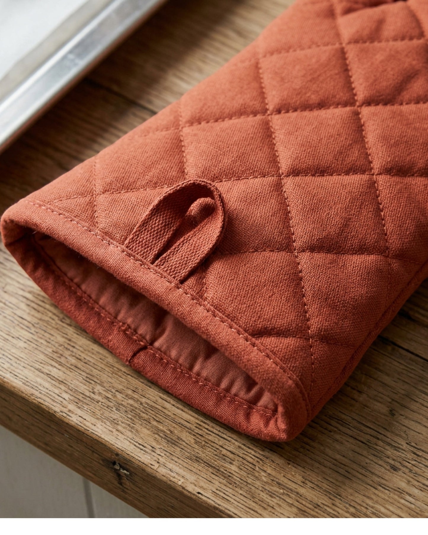 Kibn Extra Long Oven Mitt Terracotta 17 in Single