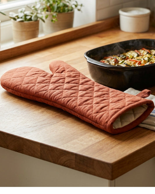 Kibn Extra Long Oven Mitt Terracotta 17 in Single