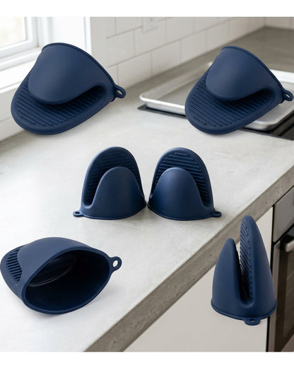Kibn Mini Silicone Oven Mitts Navy 2 Pack