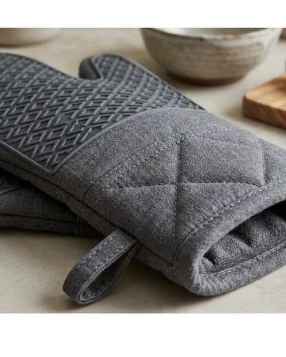 Kibn Silicone Grip Oven Mitt Graphite 14 in Pair