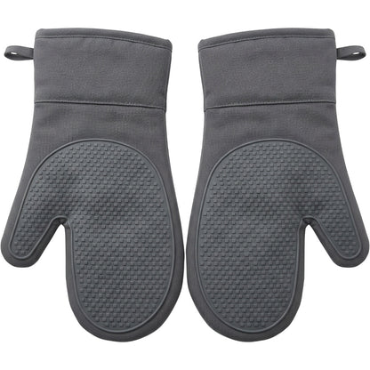 Kibn Silicone Grip Oven Mitt Graphite 14 in Pair