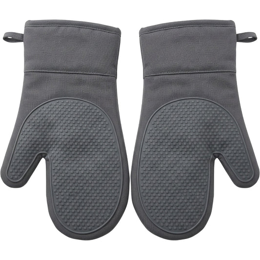 Kibn Silicone Grip Oven Mitt Graphite 14 in Pair