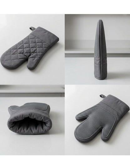 Kibn Silicone Grip Oven Mitt Graphite 14 in Pair
